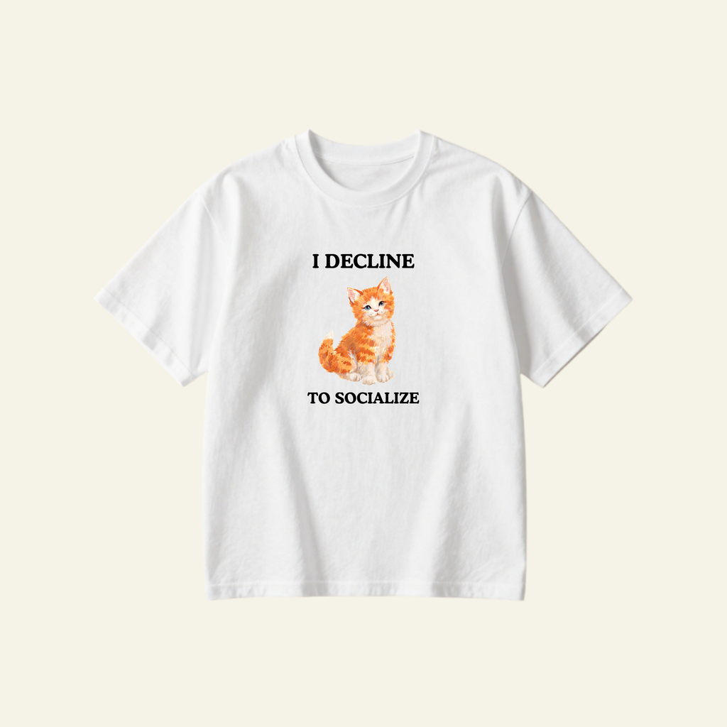DECLINE TO SOCIALIZE OVERSIZED TEE