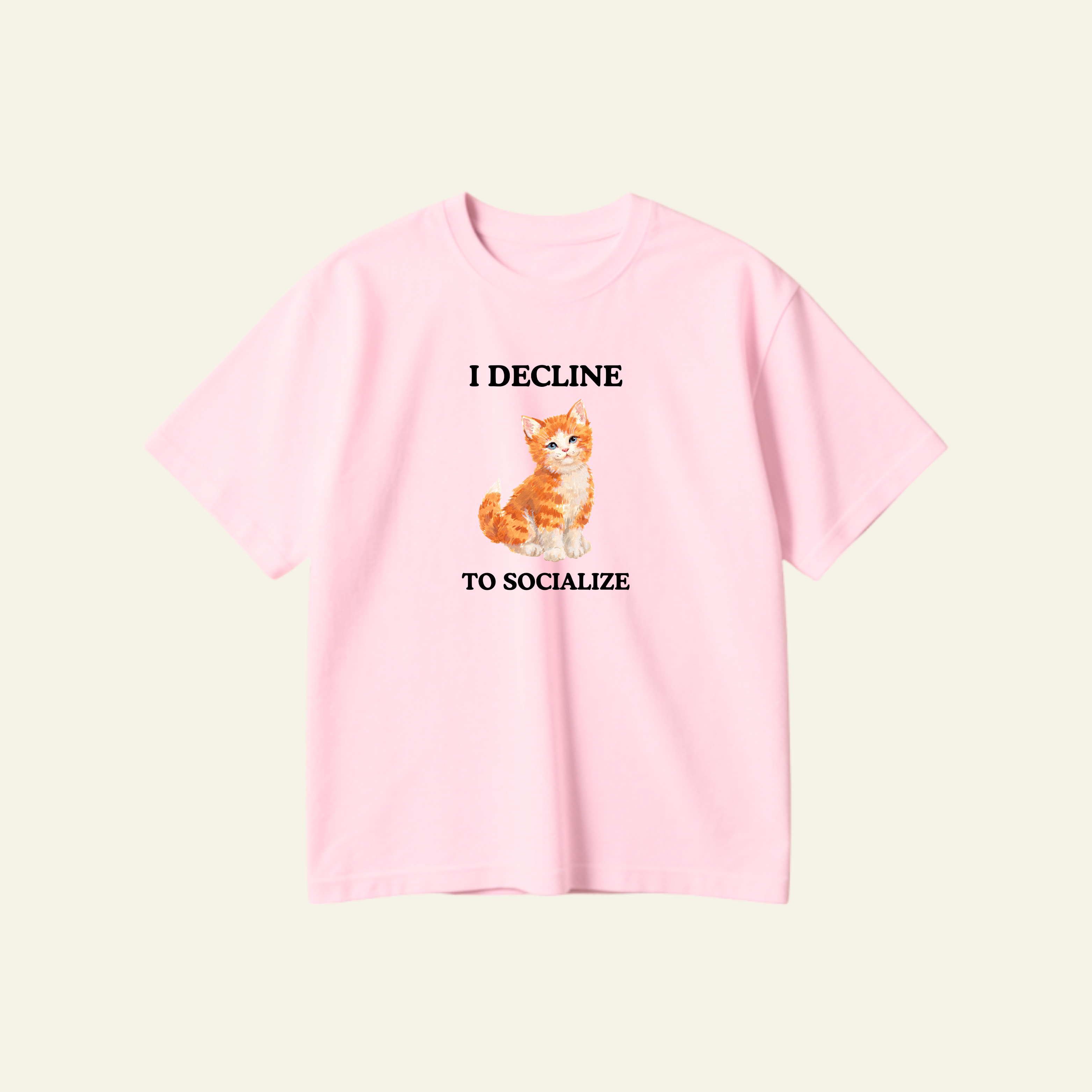 DECLINE TO SOCIALIZE OVERSIZED TEE